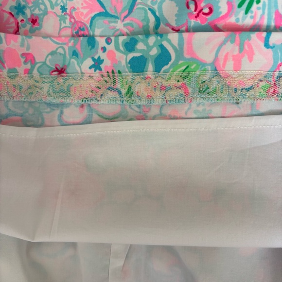 Lilly Pulitzer Braylin Stretch Shift Dress  Resort White Love Bug Print Size 12 - Picture 9 of 11